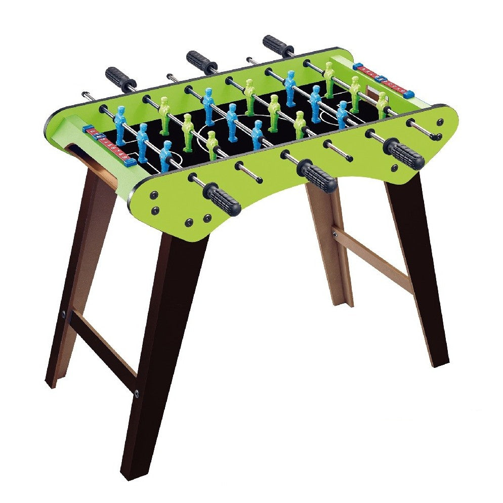 Masa de Fotbal pentru Copii si Adulti, 6 Manere cu Aderenta, Tablou de Scor, Lemn si Otel Inoxidabil, 71.3 x 14.6 x 36 cm, Verde