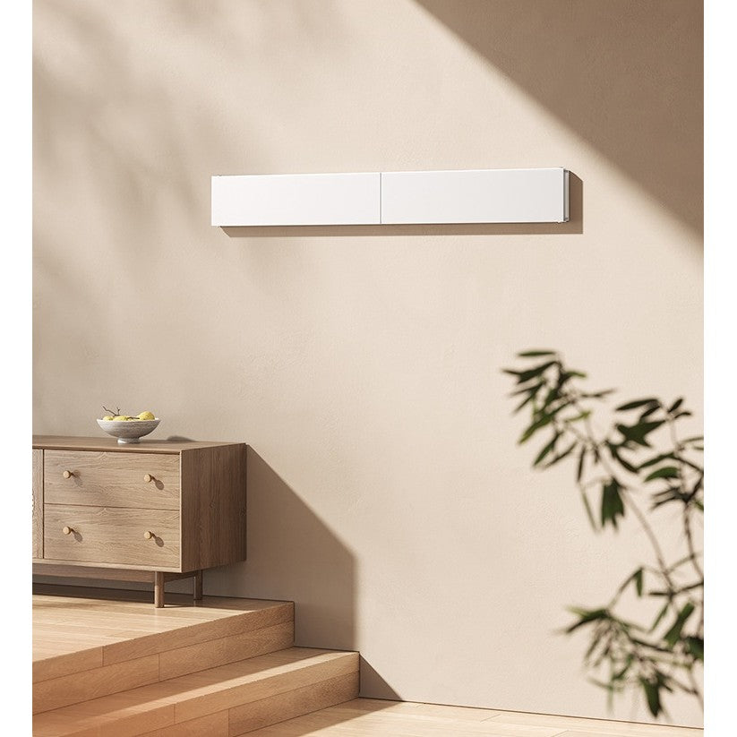 Suport Haine și Uscător Rufe de Perete, Design Pliabil la 90 Grade, Montare prin Perforare, Aluminiu Impermeabil, 80 cm, Alb