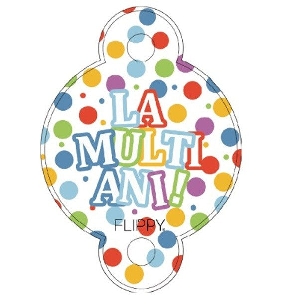 Set Paie Băuturi Petrecere, Colecția La Mulți Ani, Design Vesel Aniversar, Carton și Plastic, 27 x 7 cm, Multicolor, 10 Bucăți