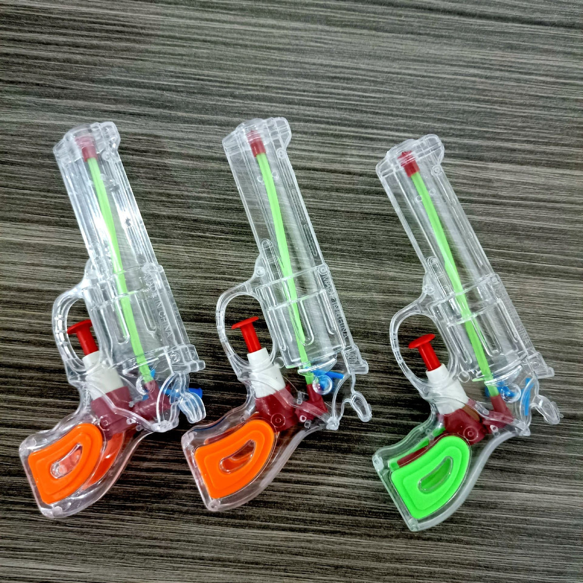 Pistol Cu Apa Pentru Copii, Jucarie De Vara Pentru Aer Liber, Actionare Manuala, Plastic Rezistent, 16 x 5 x 2 cm, Transparent/Portocaliu