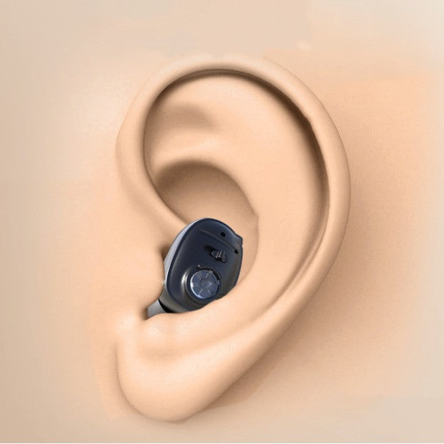 Aparat Auditiv Intraauricular In-Ear VHP-601, Amplificator de Sunet Discret, Design Ergonomic, Control Volum, 14 x 10 x 3.8 cm, Negru