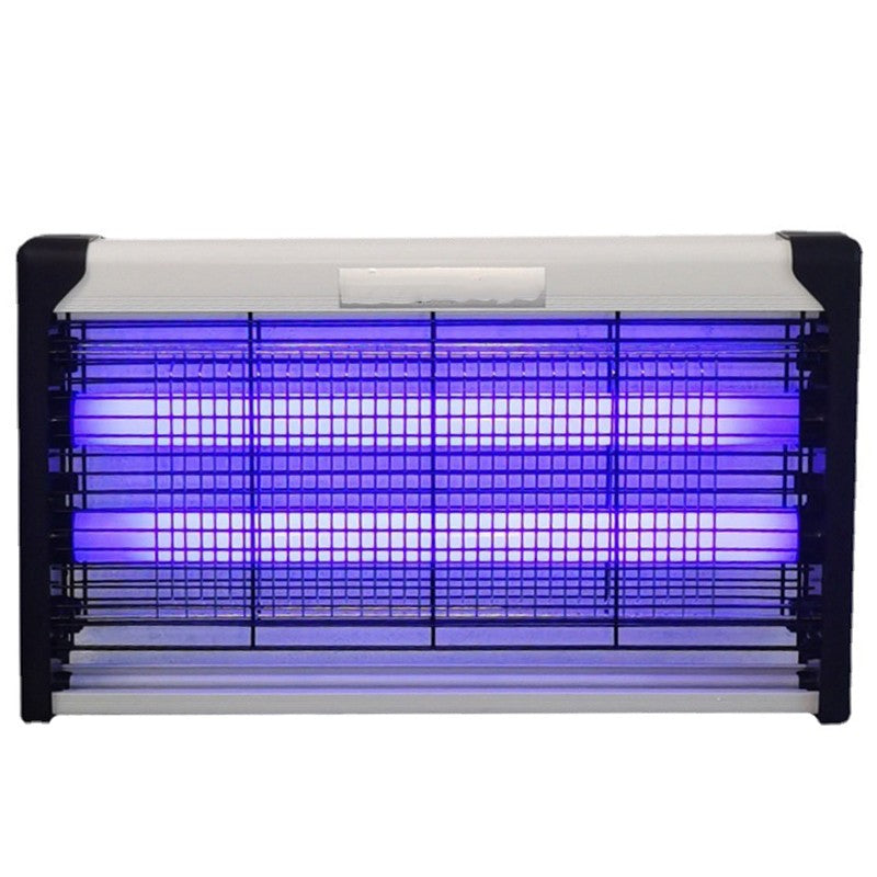 Lampa Electrica Anti Insecte, Dispozitiv Tantari si Muste cu Lumina Neon, 2 Tuburi UV 20W, Montare Perete, Carcasa Metal si Plastic, 39 x 25 x 6 cm, Alb/Negru