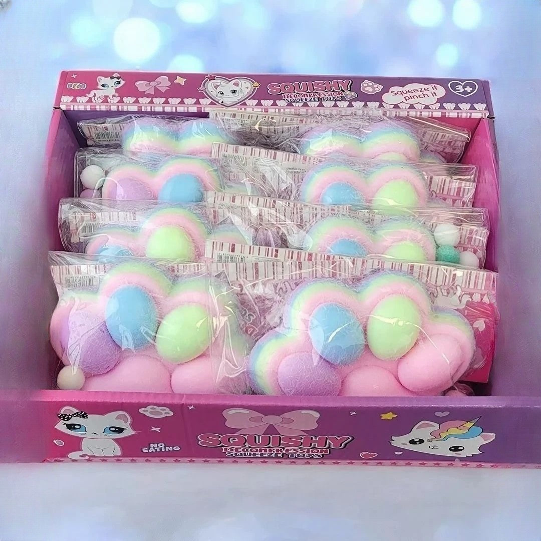 Jucarie Antistres Squishy Squeeze Pinch Family, Model Labuta de Pisica cu Revenire Lenta, Material Texturat, 220g, 12.5 x 10.5 cm, Model 2