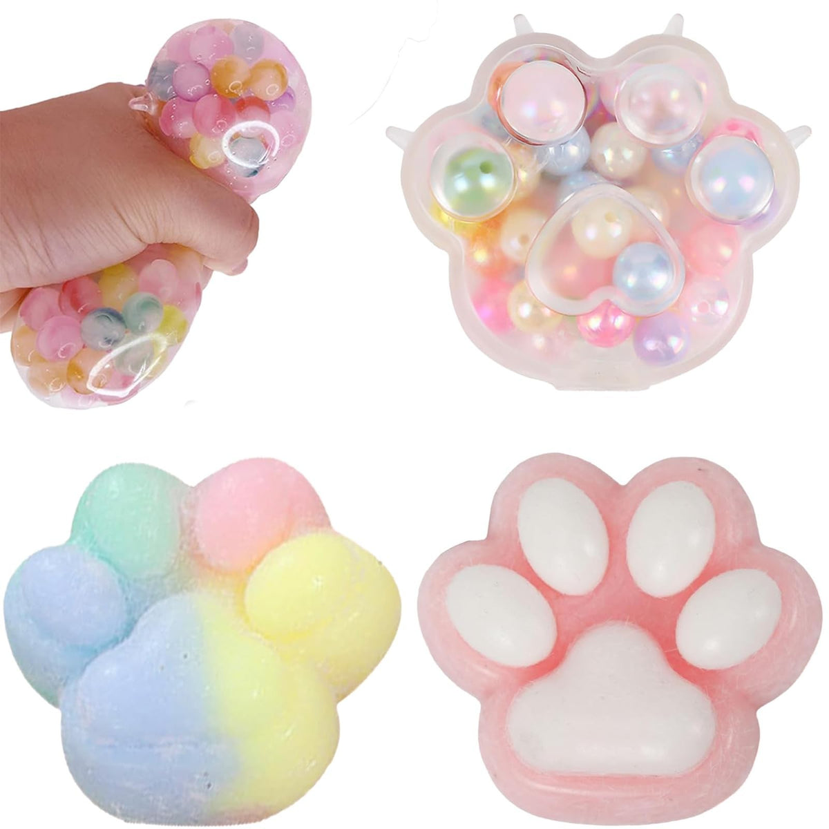 Jucarie Antistres Squishy, Model Labuta de Pisica, Textura Moale cu Revenire Lenta, Material Elastic Tip Squeeze Pinch, 200g, 12.5 x 10.5 cm, Ambalaj Transparent, Model 11