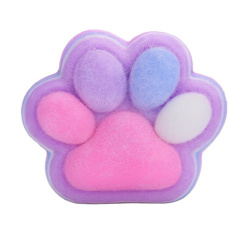 Jucarie Antistres Squishy, Revenire Lenta, Model Labuta de Pisica Cat Paw, Senzoriala Squeeze Toy, Material TPR Moale, 12.5x10.5 cm, 220g, Multicolor