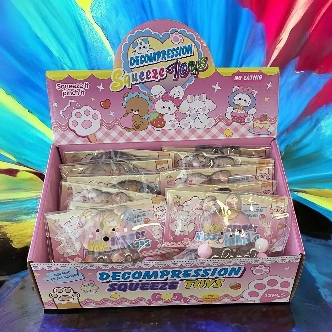 Jucarie Antistres Squishy, Model Animalute cu Revenire Lenta, Jucarie Senzoriala Squeeze Pinch, Design Compact, Ambalaj Transparent, Multicolor