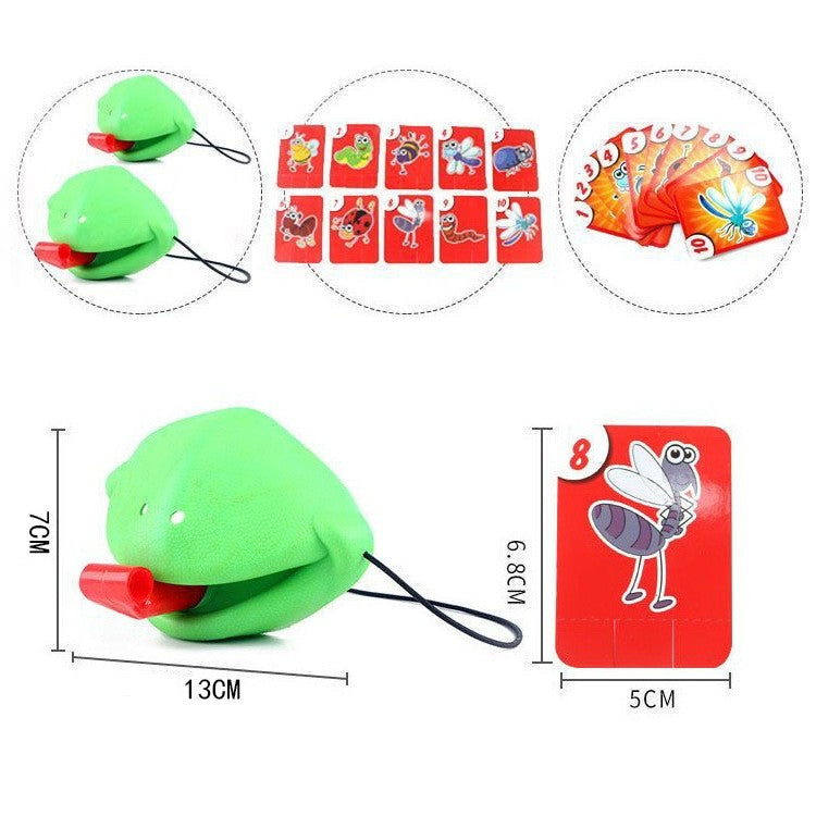 Joc de Societate Tip Cameleon, Interactiv de Dexteritate cu Masti si Limbi Lipicioase, Plastic si Carton, Varsta +4 Ani, Multicolor, 2 Jucatori