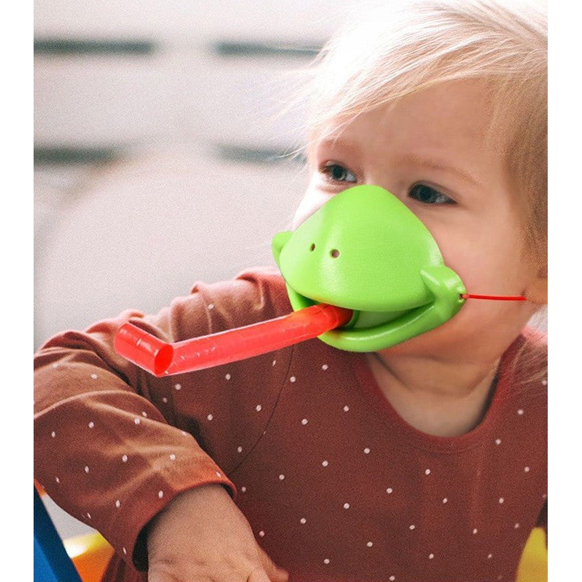 Joc de Societate Tip Cameleon, Interactiv de Dexteritate cu Masti si Limbi Lipicioase, Plastic si Carton, Varsta +4 Ani, Multicolor, 2 Jucatori