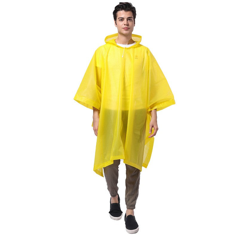 Pelerina de Ploaie Tip Poncho pentru Adulti, Impermeabila si Rezistenta la Vant, cu Gluga si Capse Laterale, Material EVA, 160 g, Galben