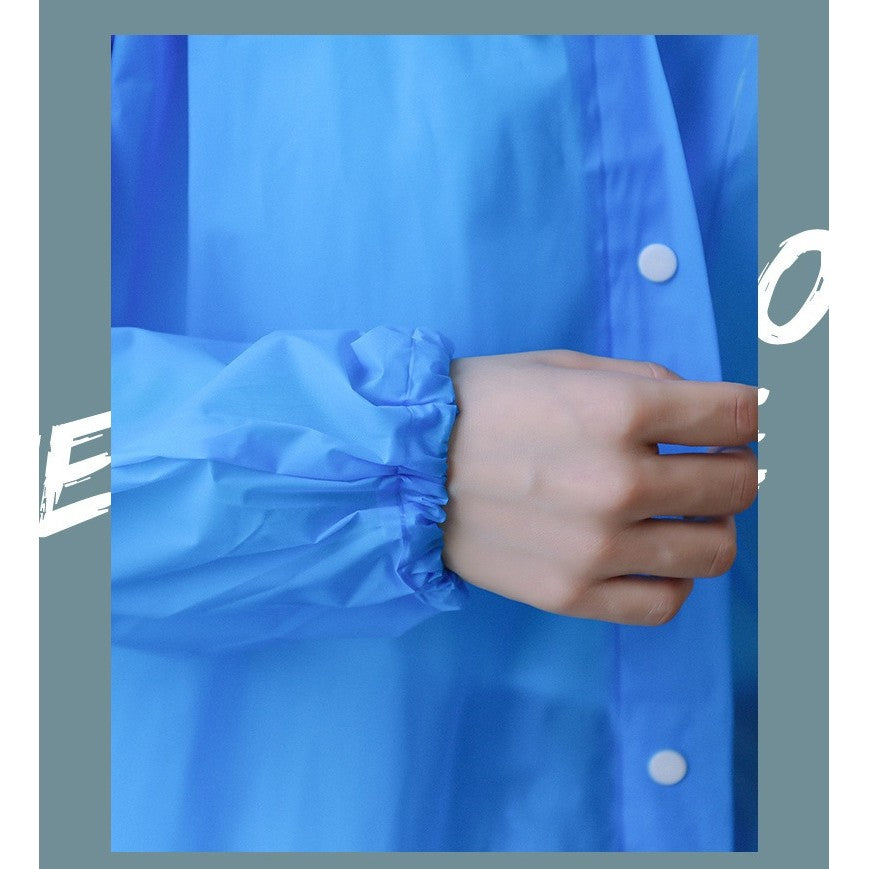 Pelerina de Ploaie pentru Adulti, Impermeabila si Rezistenta la Vant, cu Gluga Reglabila si Inchidere cu Capse, Material EVA, Unisex, 150-180 cm, Albastru