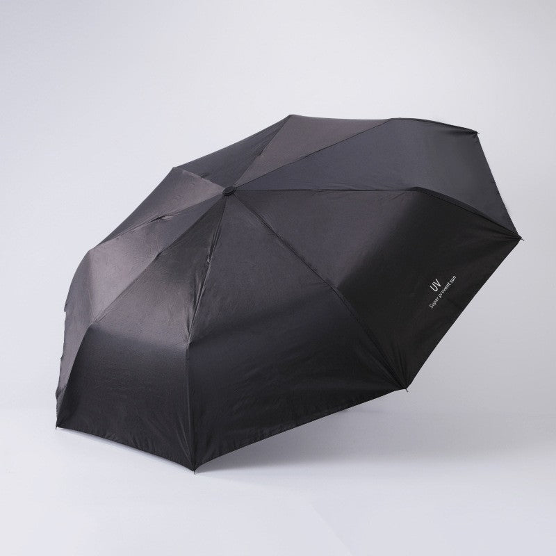Umbrela Pliabila Automata, Protectie UV 50+ si Rezistenta la Vant, Cadru din Otel si Vinil, 96 x 67 cm, Negru