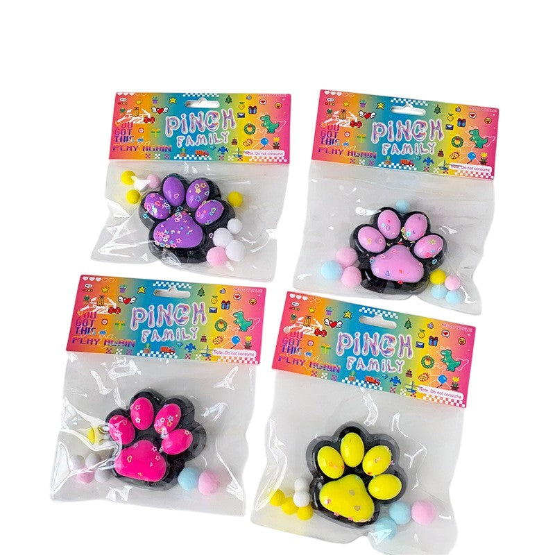 Set 12 Jucarii Antistres Squishy, Revenire Lenta, Model Labuta de Pisica, Material Moale, 4 Culori, 6.8x6.2 cm, 55g, 12 Bucati