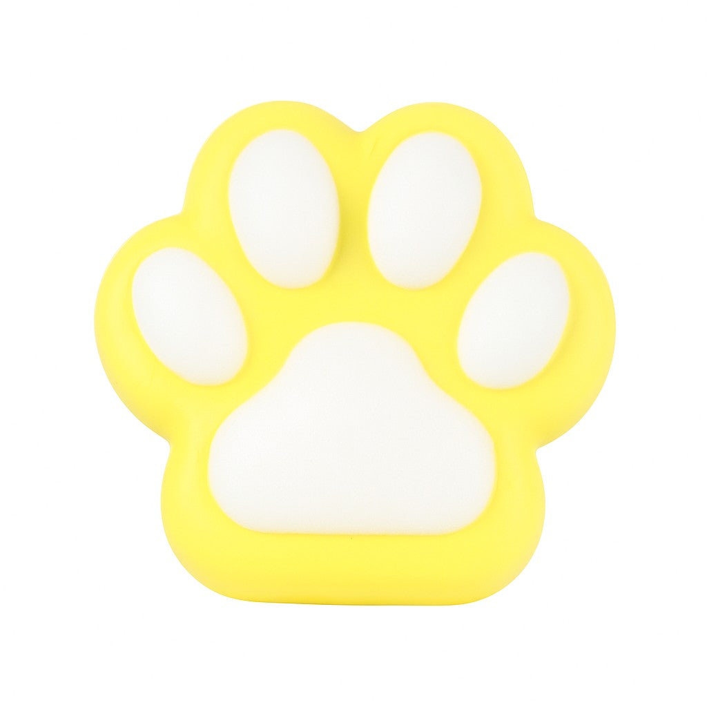 Jucarie Antistres Squishy cu Revenire Lenta, Model Labuta de Pisica, Material Moale si Elastic, Model 14, 12.5 x 10.5 cm, 220 g, Galben/Alb