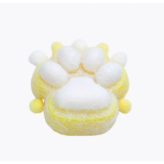 Jucarie Interactiva Squishy Antistres, Model Labuta de Pisica, Revenire Lenta, Material TPR Moale, Textura Puf, 7.5 cm, +3 Ani, Galben