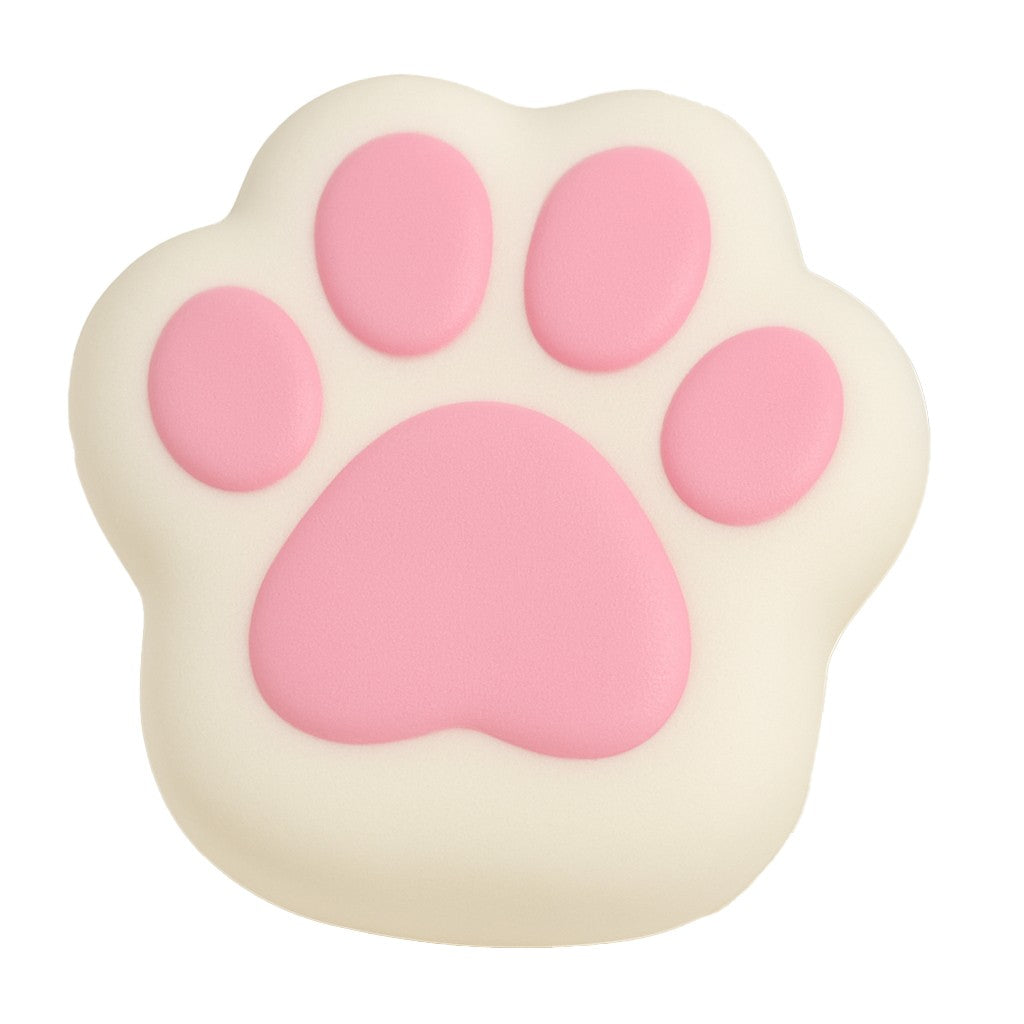 Jucarie Antistres Squishy Model Labuta de Pisica, Textura Elastica cu Revenire Lenta, Material Moale Lavabil, Format XL 12.5 x 10.5 cm, 220 g, Alb si Roz