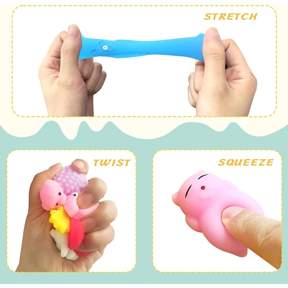 Jucarie Antistres Squishy, Model Unicorn cu Revenire Lenta, Squeeze Pinch Family, Spuma Poliuretanica, Multicolor, 1 Bucata