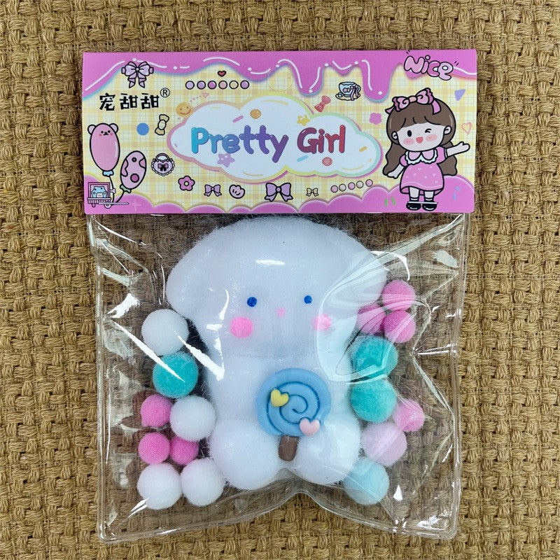 Squeeze Pinch Family, Jucarie Antistres Squishy, Model Animalut cu Revenire Lenta, Material TPR Moale, 9 x 6 cm, Alb