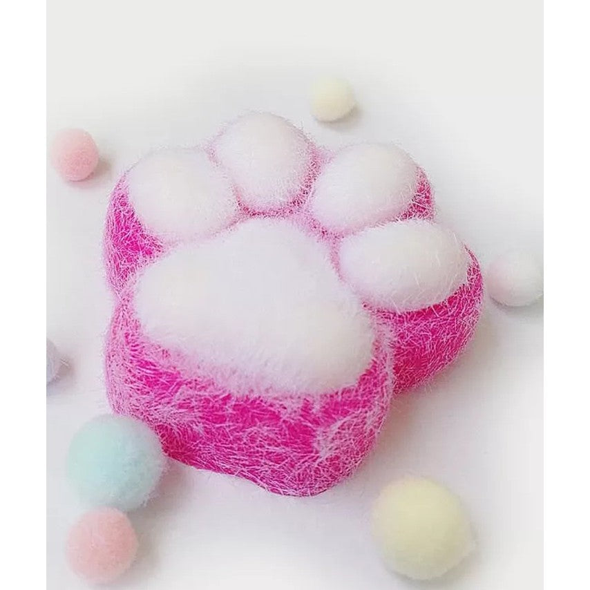 Jucarie Interactiva Squishy, Model Labuta de Pisica, Revenire Lenta Anti-Stres, Textura Moale Puf, Material TPR, 7.5 cm, Roz