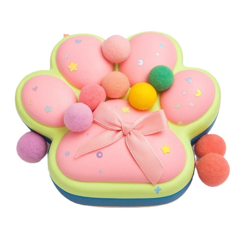 Jucarie Antistres Squishy, Labuta de Pisica Pufoasa, Revenire Lenta pentru Terapie Senzoriala, Material TPR, 12.5x10.5 cm, Model 6, Multicolor
