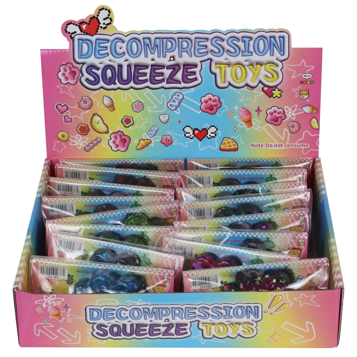 Cutie Depozitare si Ambalare pentru Jucarii Antistres Squishy Cat Paw, Capacitate 16 Piese, Carton Rezistent, 27 x 24 x 8 cm, Roz
