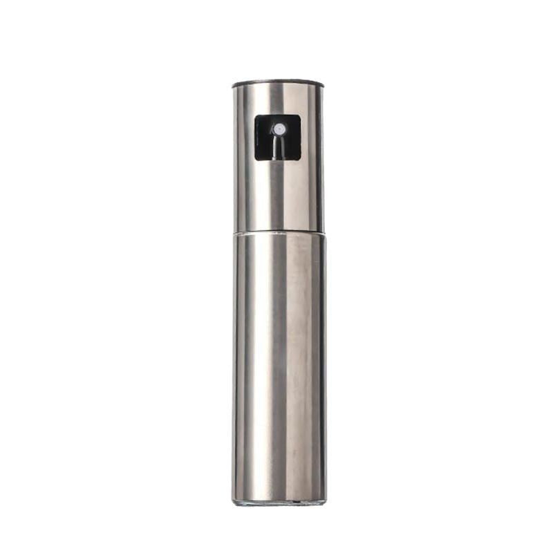 Pulverizator Ulei si Otet, Dozator Reincarcabil pentru Gatit Sanatos, Pulverizare Fina, Otel Inoxidabil, 100 ml, 18.3 x 4.3 cm, Argintiu