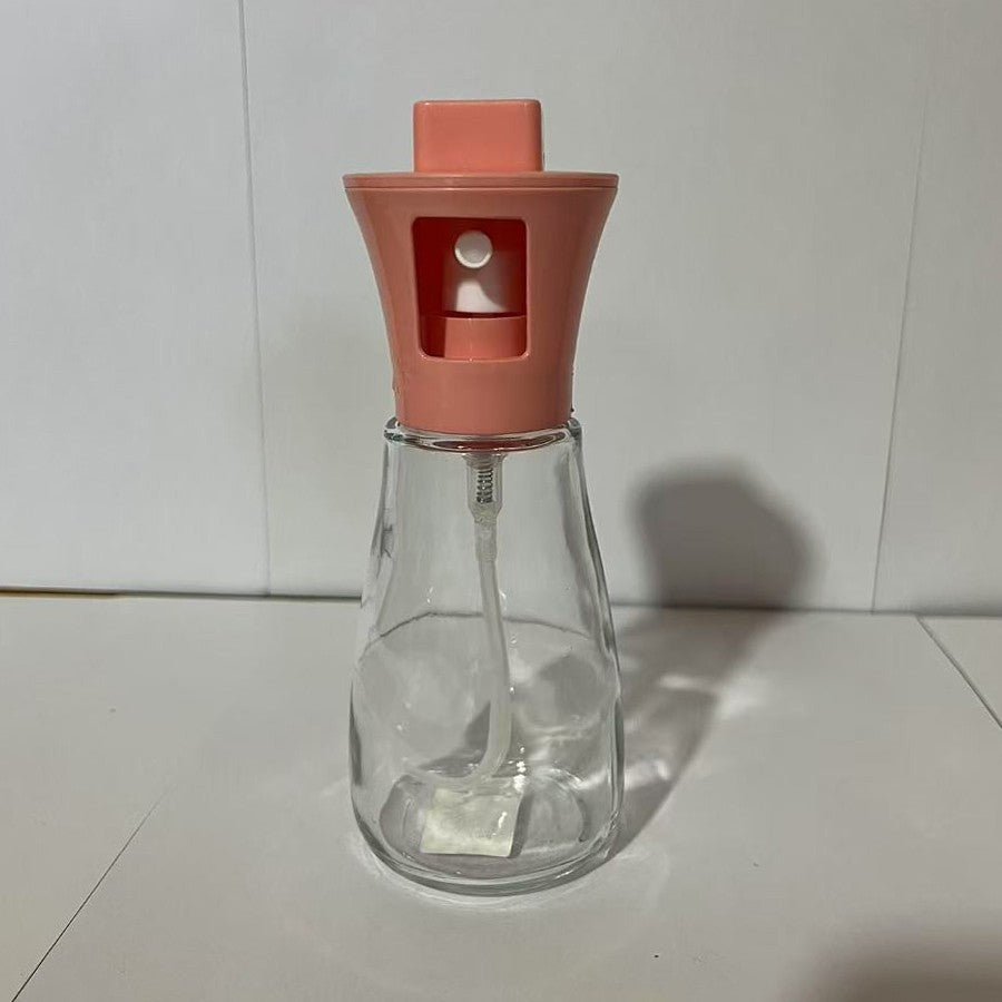 Pulverizator pentru Ulei si Otet, Spray Multifunctional pentru Gatit si Gratar, Sticla Rezistenta, Gura Larga de Umplere, Fara Scurgeri, 17.3 x 5.6 cm, 170 ml, Roz