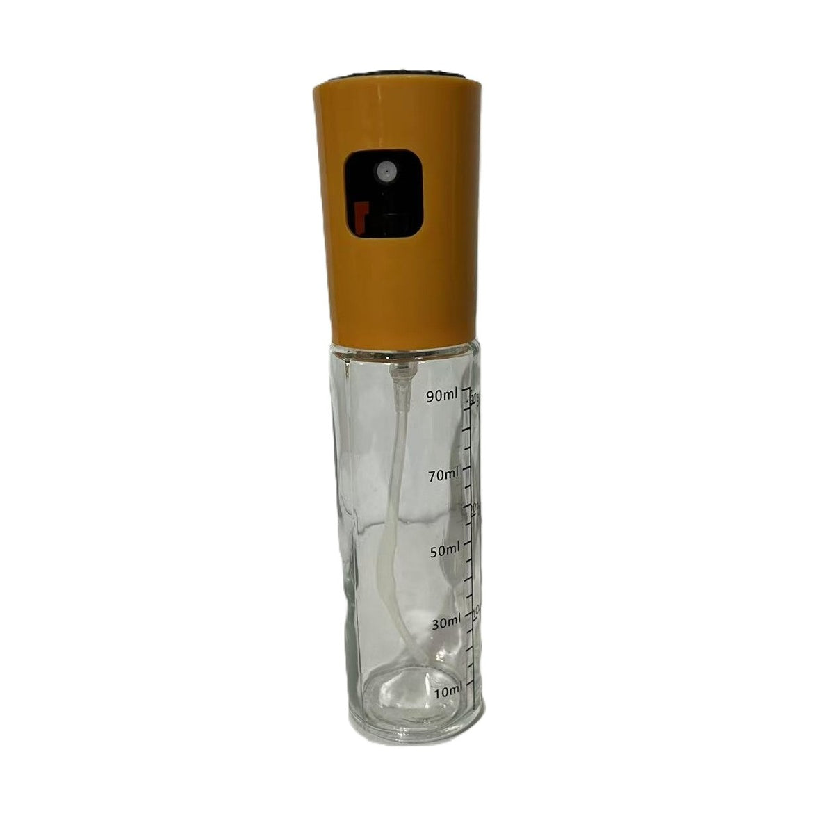 Pulverizator Ulei si Otet, Dozator Reincarcabil pentru Gatit, Spray Fin din Sticla si Plastic, Capacitate 100 ml, 18.3 x 4.3 cm, Galben