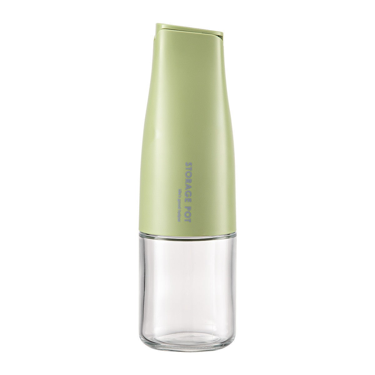 Sticla de Ulei cu Inchidere Automata, Dispenser pentru Lichide de Bucatarie, Recipient din Sticla si Plastic, 550 ml, 23.7 x 7.25 cm, Verde