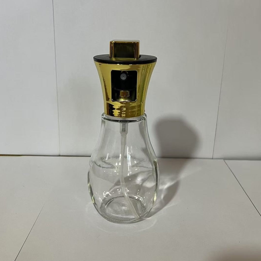 Pulverizator Ulei si Otet pentru Gatit, Spray de Bucatarie cu Sistem Anti-Picurare, Recipient din Sticla si Plastic, 200 ml, 16.7 x 5.2 cm, Gold