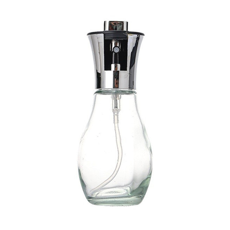 Pulverizator Ulei si Otet pentru Gatit, Spray Bucatarie cu Sistem Anti-Picurare, Recipient din Sticla, 200 ml, 16.7 x 5.2 cm, Argintiu