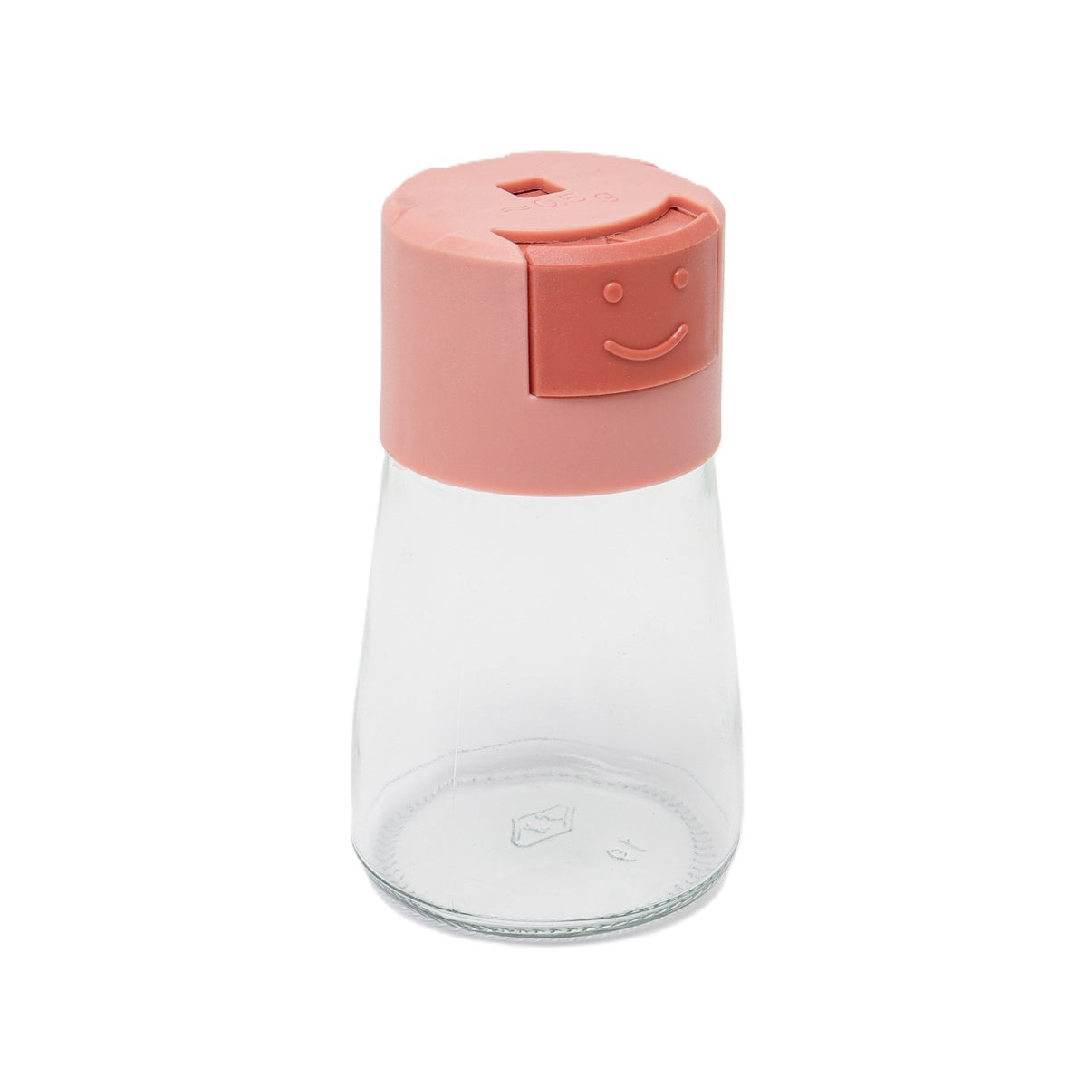 Dozator Condimente cu Buton, Masurare Precisa 5g, Recipient din Sticla Rezistent la Umiditate, 180 ml, 11.3 x 6.4 cm, Roz