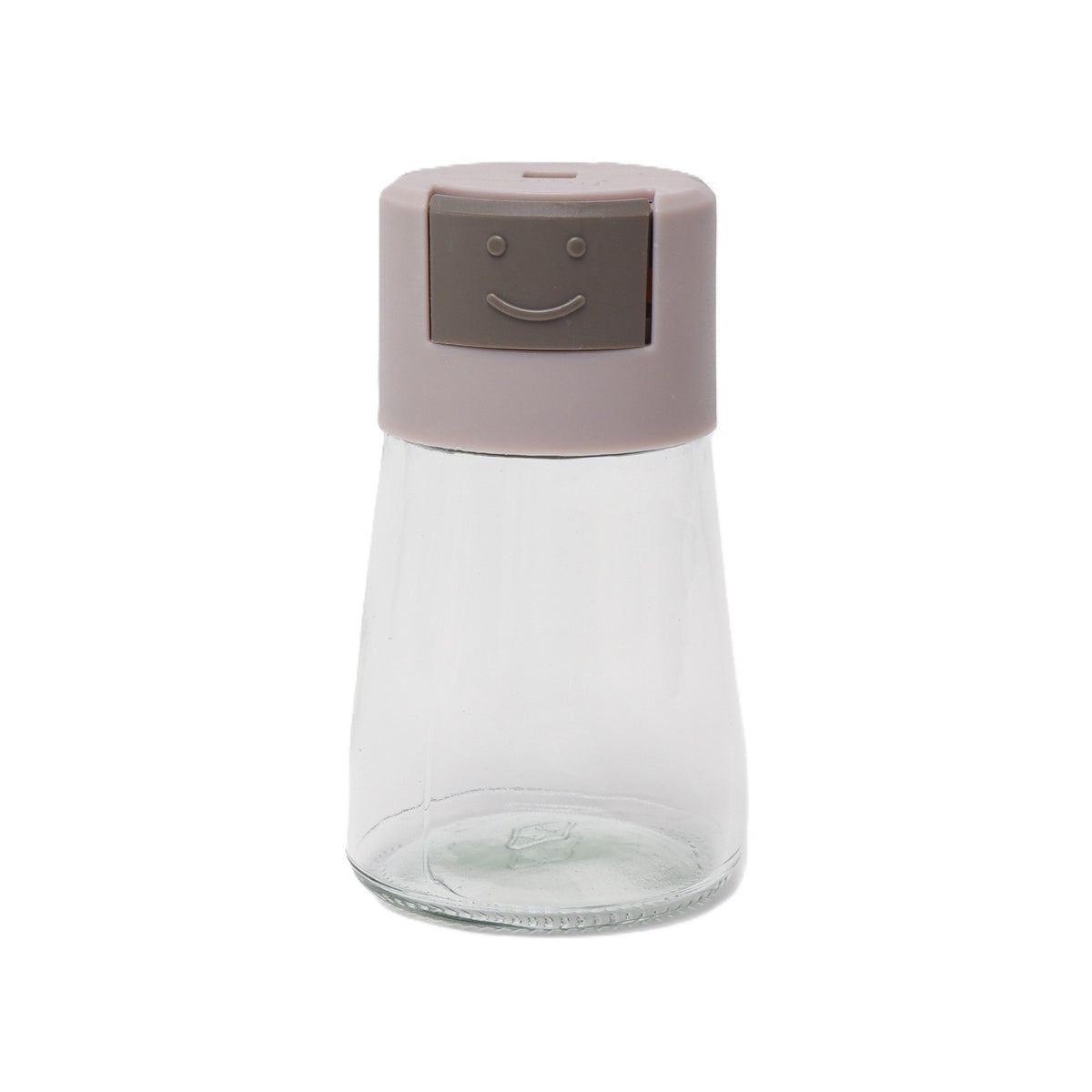 Dozator Condimente cu Buton pentru Dozare Precisă 5g, Recipient Etanș Antiumiditate din Sticlă și ABS, 180 ml, 11.3 x 6.4 cm, Bej