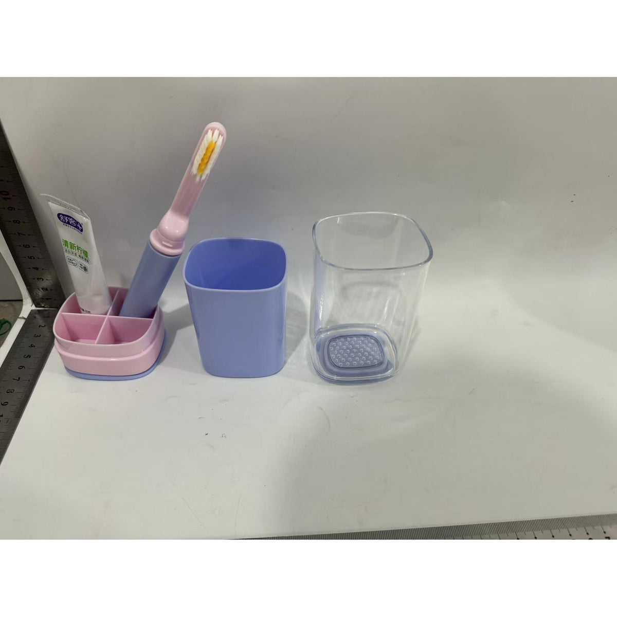 Cana Multifunctionala pentru Voiaj, Suport Depozitare Articole Igiena si Lichide, Inchidere Etansa, 300 ml, 13 x 6.8 x 6 cm, Roz Mov