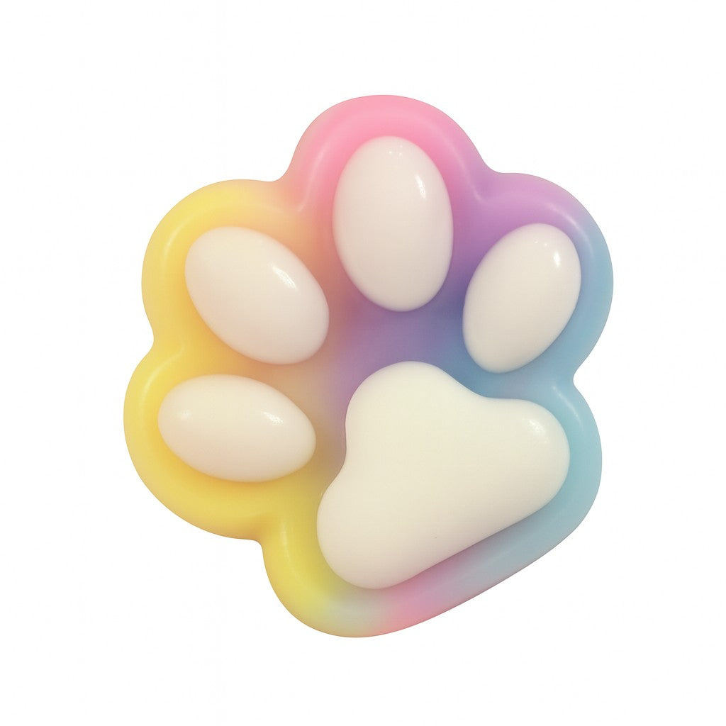 Jucarie Antistres Squishy, Labuta de Pisica Squeeze Toy, Revenire Lenta pentru Relaxare, Material TPR Moale, 7.5 cm, Multicolor