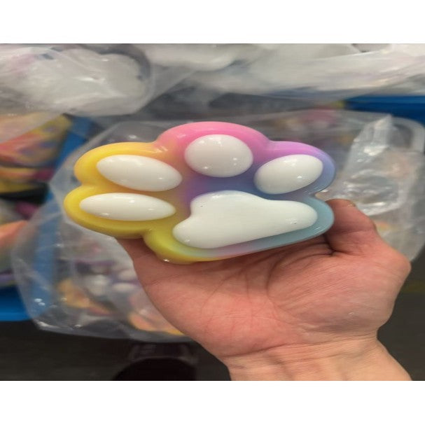 Jucarie Antistres Squishy, Labuta de Pisica Squeeze Toy, Revenire Lenta pentru Relaxare, Material TPR Moale, 7.5 cm, Multicolor