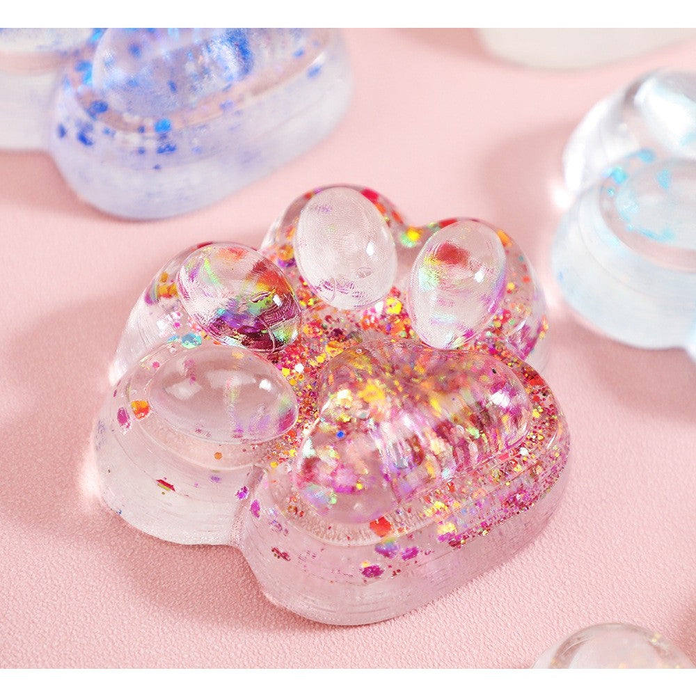 Jucarie Antistres Squishy Labuta de Pisica Pufoasa, Revenire Lenta pentru Relaxare, Material TPR Moale, 7 x 6.5 cm, 65 g, Multicolor, Model 270532