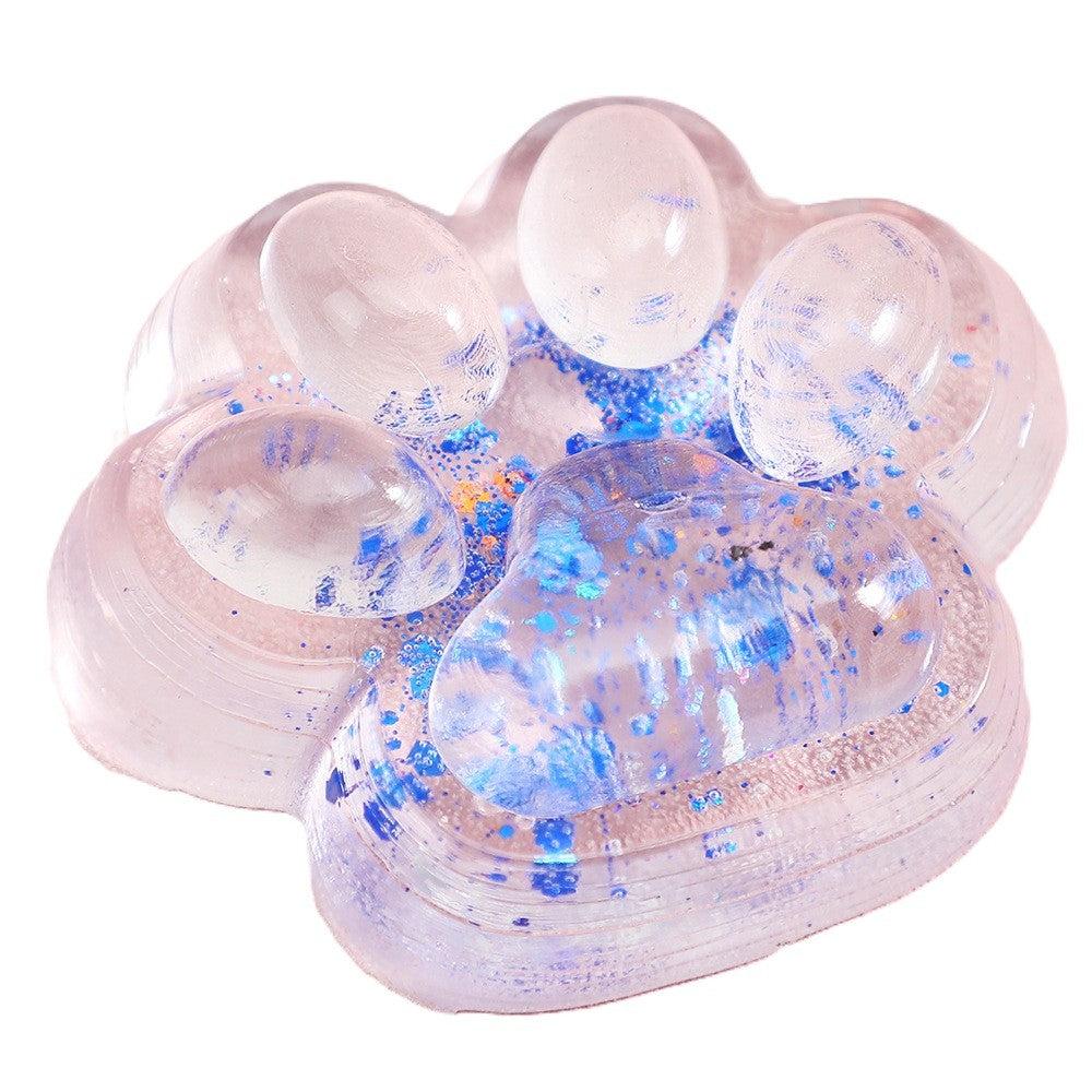 Jucarie Antistres Squishy Labuta de Pisica Pufoasa, Revenire Lenta pentru Relaxare, Material TPR Moale, 7 x 6.5 cm, 65 g, Multicolor, Model 270532