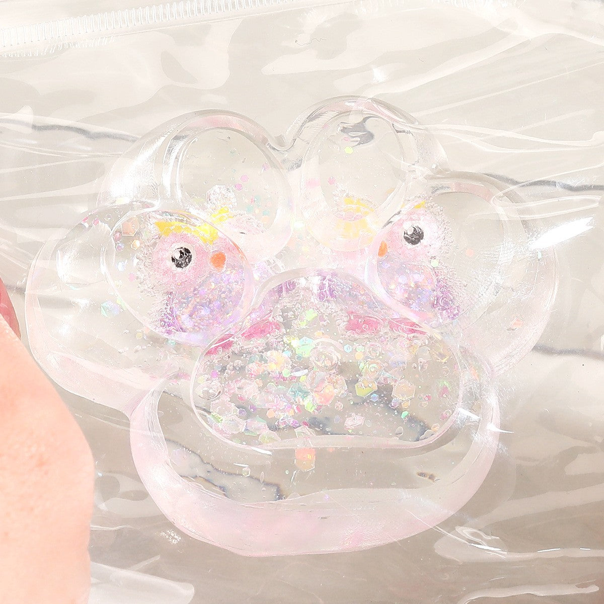 Jucarie Antistres Squishy, Labuta de Pisica Pufoasa cu Revenire Lenta, Model Ciuperca, Material TPR Flexibil, 7 x 6.5 cm, Multicolor