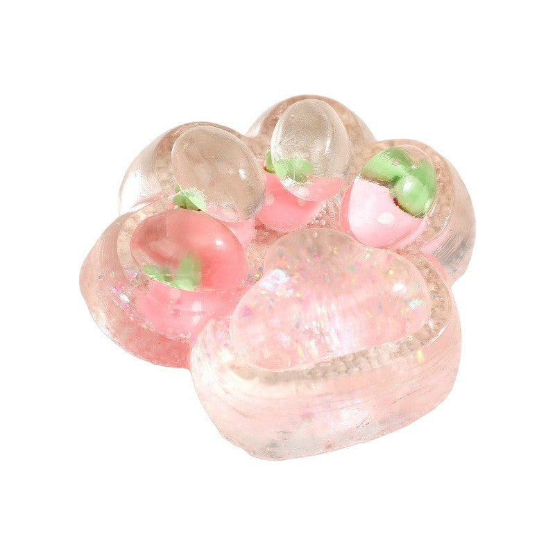 Jucarie Antistres Squishy, Labuta de Pisica Pufoasa cu Revenire Lenta, Material TPR Moale pentru Terapie Senzoriala, 7.5 x 6 cm, Multicolor