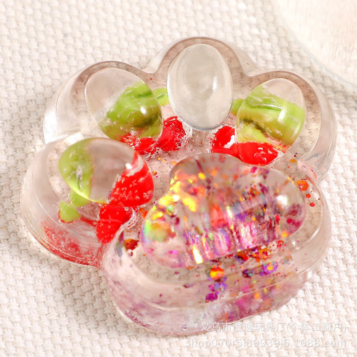 Jucarie Antistres Squishy, Labuta de Pisica cu Revenire Lenta, Terapie Senzoriala, Material TPR Moale, 7.5 x 6 cm, Multicolor, Model 270523