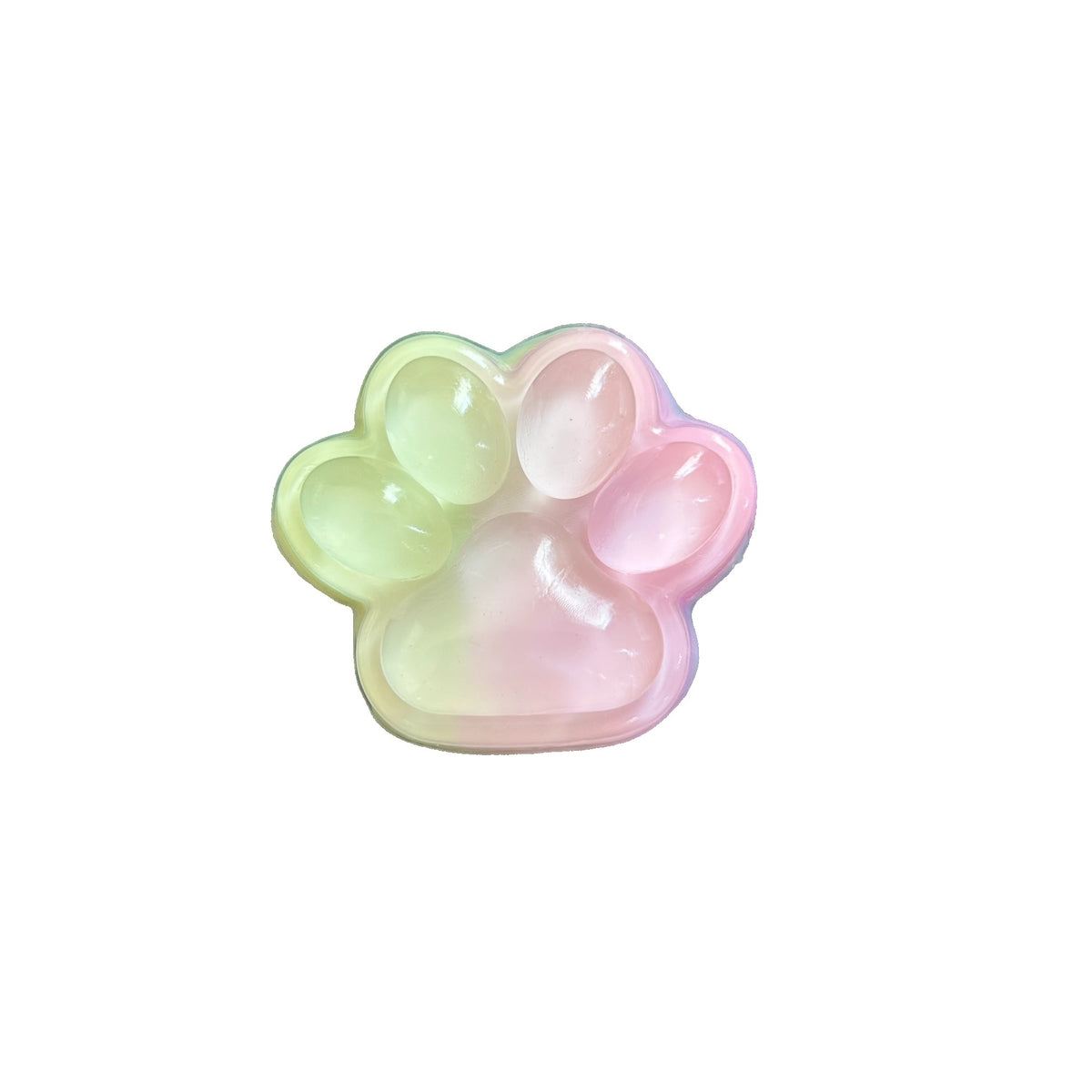 Jucarie Antistres Squishy, Labuta de Pisica Pufoasa cu Revenire Lenta, Terapie Senzoriala, Material TPR Moale, 7.5 x 8.5 cm, Multicolor, Model 270511