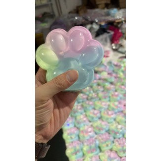 Jucarie Antistres Squishy, Revenire Lenta, Model Labuta de Pisica, Squeeze Pinch Family, Material TPR Moale, 12.5x10.5 cm, 220g, Multicolor