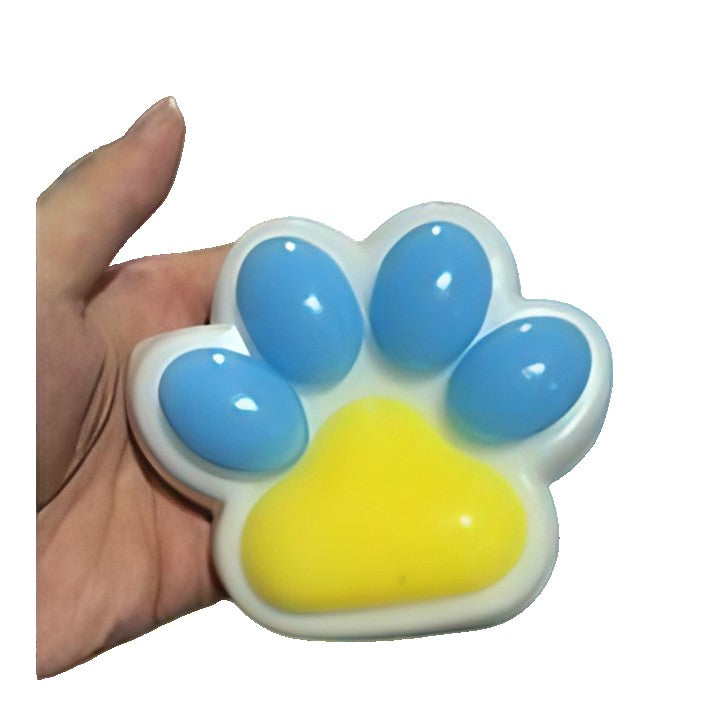 Squeeze Pinch Family, Jucarie Antistres Squishy, Revenire Lenta Model Labuta de Pisica Cat Paw, Material TPR, 12.5x10.5 cm, 220g, Multicolor