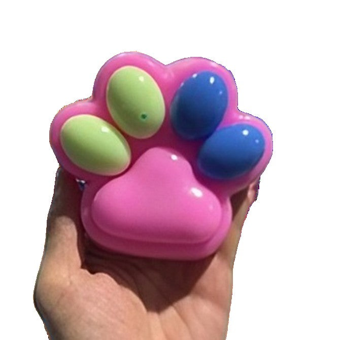 Jucarie Antistres Squishy, Model Labuta de Pisica Cat Paw, Revenire Lenta, Material TPR Moale, 12.5x10.5 cm, 220g, Multicolor