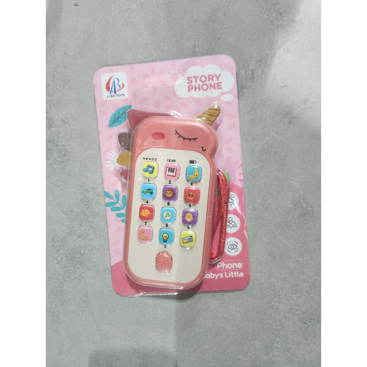 Telefon Interactiv Pentru Copii, Jucarie Inteligenta Cu Functii Educative Si Muzicale, Efecte Vocale, Model Unicorn Sau Albinuta, Material Plastic, 19 x 11.5 cm, Roz/Multicolor