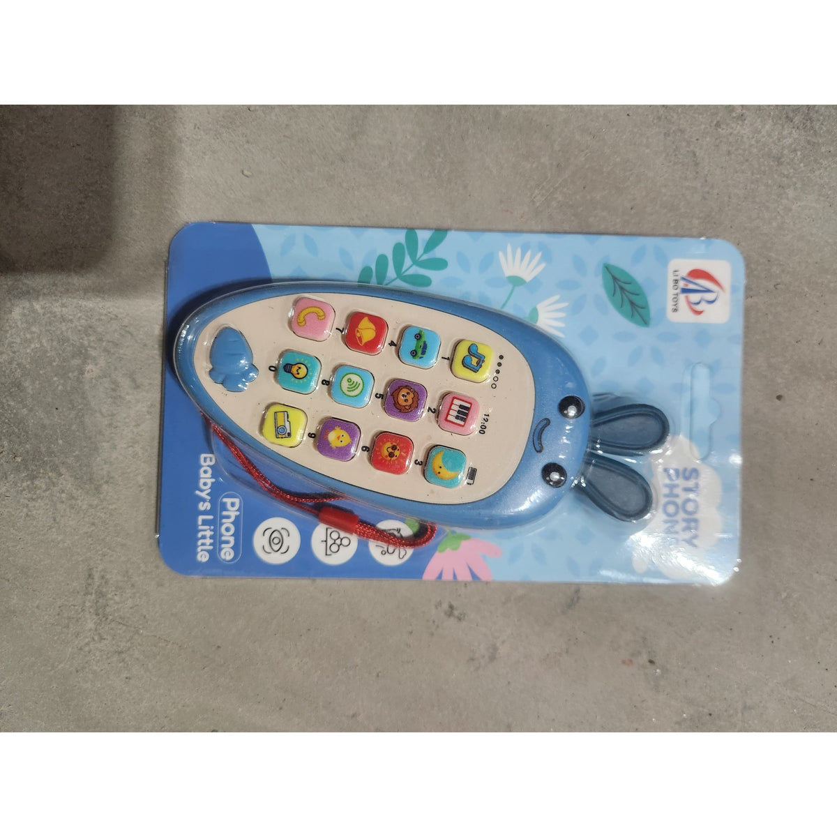Telefon Inteligent Interactiv Model Morcov, Jucarie Educativa cu Functii Muzicale si Voce, Stimulare Cognitiva, Plastic Rezistent, 19 x 11.5 cm, 4-6 Ani, Albastru