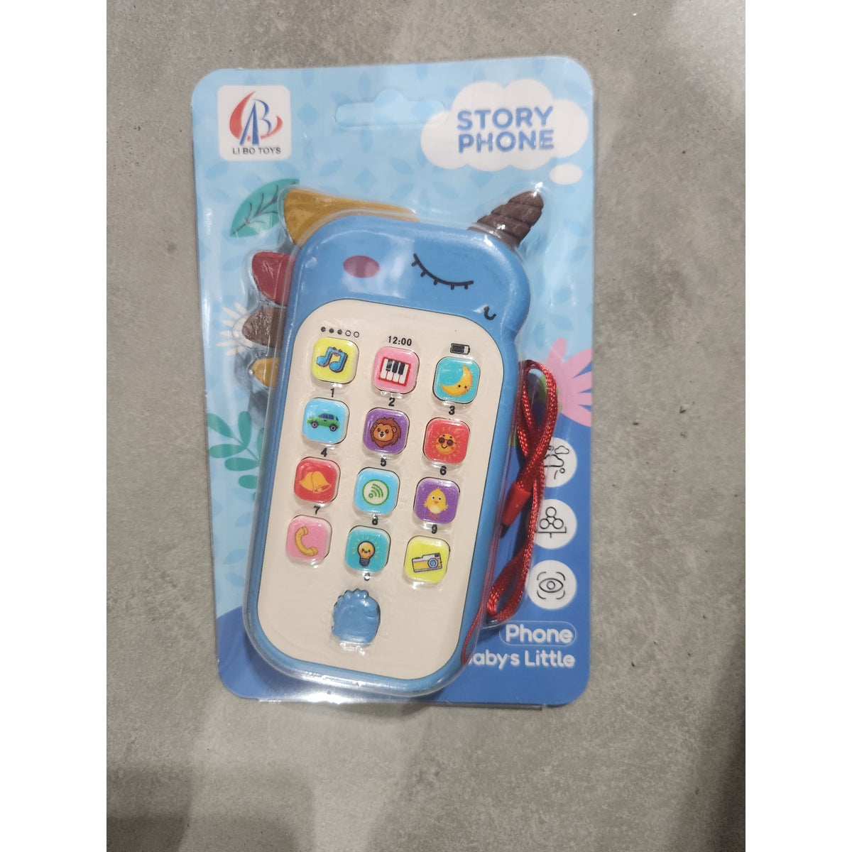 Telefon Inteligent Interactiv pentru Copii, Jucarie Educativa cu Functii Muzicale si Voce, Model Unicorn sau Albinuta, Plastic, 19 x 11.5 cm, Albastru/Multicolor