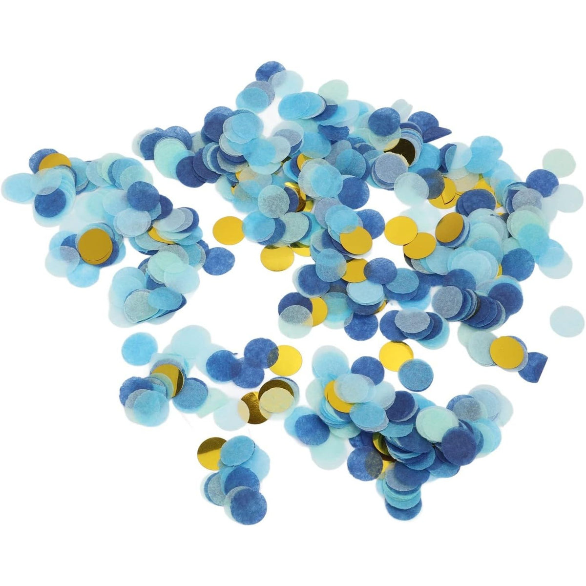 Tun de Confetti Best Wishes, Actionare Manuala prin Rasucire, Model Buline din Hartie si Folie, Albastru, 11 x 4 cm