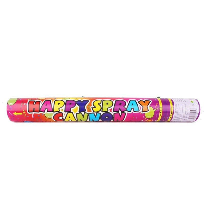 Tub de Confetti Clasic, Tun Confetti Party cu Eliberare prin Rasucire, Plastic Lucios, Multicolor, 50x5 cm