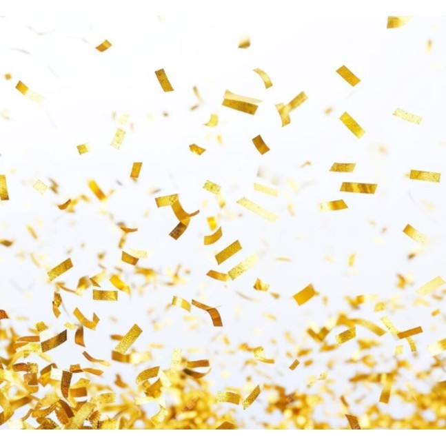 Tun Confetti Petreceri, Mecanism Eliberare prin Rasucire, Folie Metalizata, 40 cm, Auriu